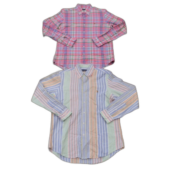 Polo Ralph Lauren Long Sleeve Button Down Plaid Shirts Size Medium Lot of 4 - Picture 2 of 5